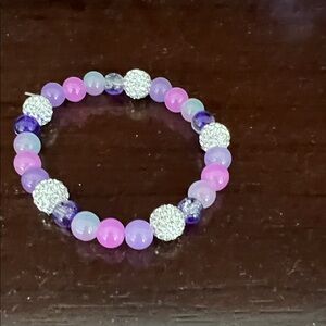Elegant Pink and Purple Beaded Bracelet